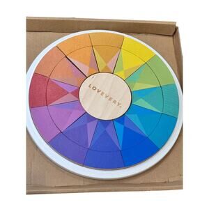 Lovevery Color Theory Wheel Puzzle Solid Wood, Months 46-48 New In Box Multico